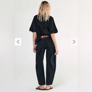 Free People Mid-Rise Barrel Jeans